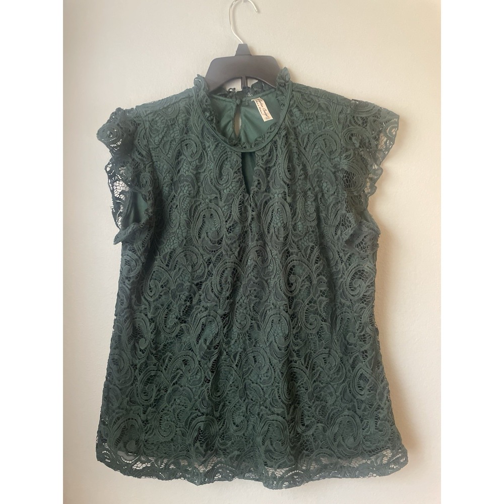 PerSeption Concept women's lace top green‎ XL